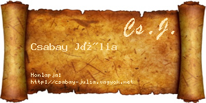 Csabay Júlia névjegykártya