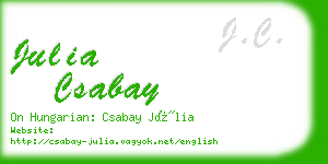 julia csabay business card